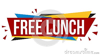 Free lunch banner design Vector Illustration