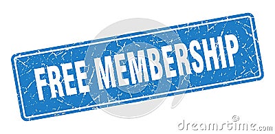 free membership sign. free membership grunge stamp. Vector Illustration