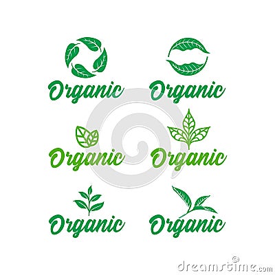 Free organic logo tamplate Stock Photo