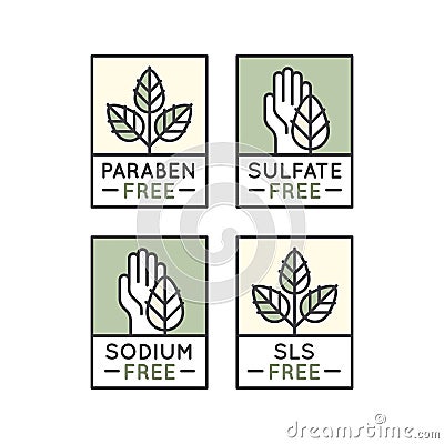 Free Organic Product Stickers Stock Photo