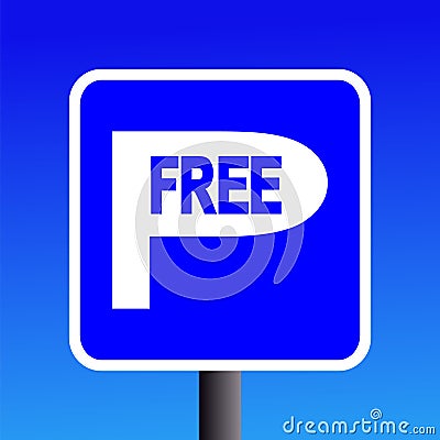 Free parking sign Vector Illustration