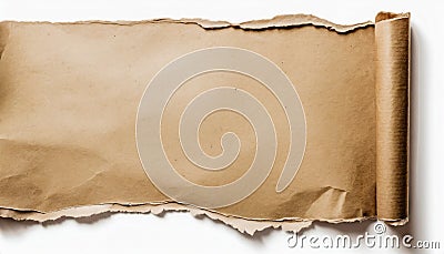 Free PNG brown old hard textured Paper Torn vintage isolated on white background Stock Photo