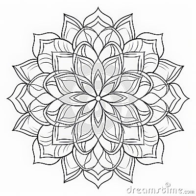 Free Printable Mandala Coloring Pages Fluid Simplicity And Detailed Botanic Studies Stock Photo