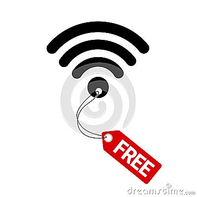 Free public Wi-Fi and Wifi signal Vector Illustration
