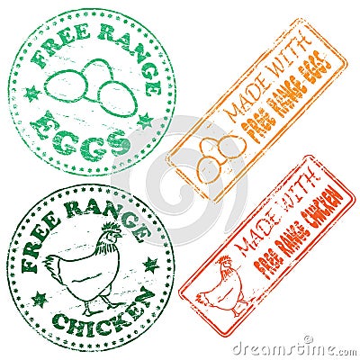 Free Range Stamp Vector Illustration