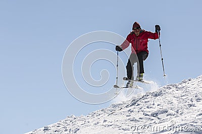 Free rider jumping Editorial Stock Photo