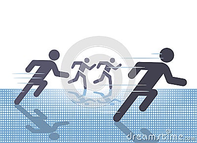 Free run sport Vector Illustration
