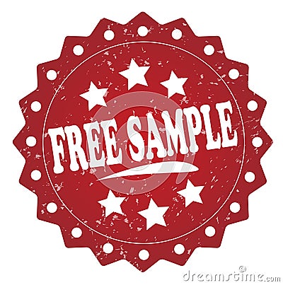 Free sample grunge label, sticker Stock Photo