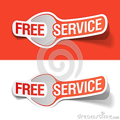 Free service labels Vector Illustration