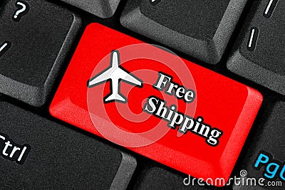 Free Shipping icon button Stock Photo