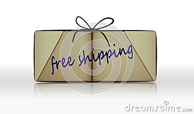 Free shipping parcel Stock Photo