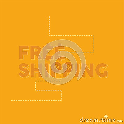 Free shopping letter orange Vector Illustration