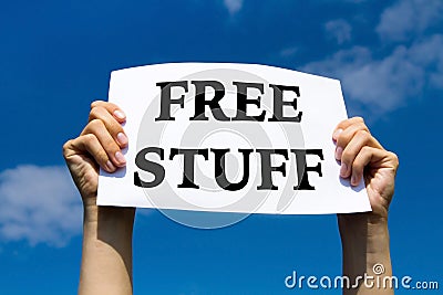 Free stuff, freebies Stock Photo