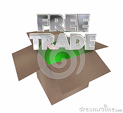 Free Trade International Commerce Boxes Shipments Stock Photo