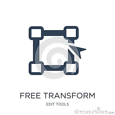 free transform icon in trendy design style. free transform icon isolated on white background. free transform vector icon simple Vector Illustration