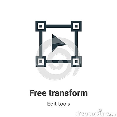 Free transform vector icon on white background. Flat vector free transform icon symbol sign from modern edit tools collection for Vector Illustration