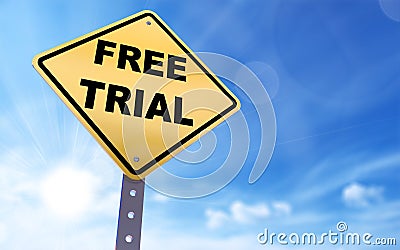 Free trial sign Stock Photo