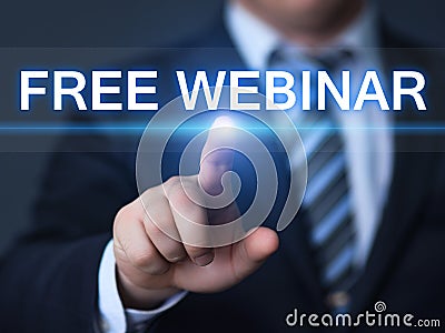 Free Webinar E-learning Training Business Internet Technology Concept Stock Photo