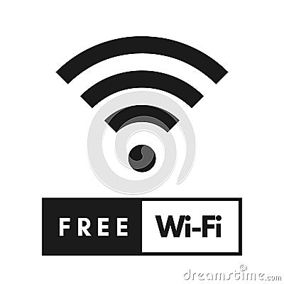 Free Wi-Fi conection area icon Editorial Stock Photo