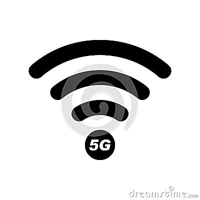 Free wi-fi point isolated logo wireless 5G Vector Illustration