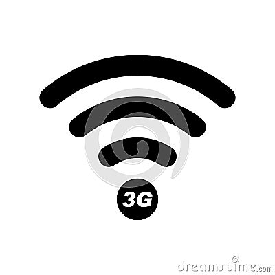 Free wi-fi point isolated logo wireless 3G Vector Illustration