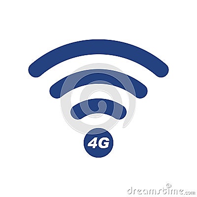 Free wi-fi point isolated logo wireless 4G Vector Illustration