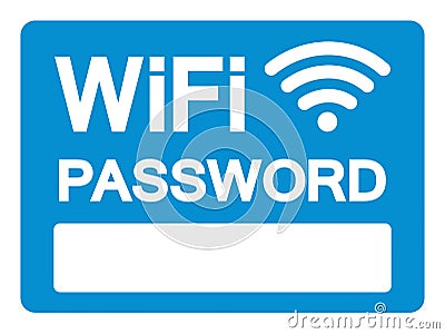 Free WiFi Password Symbol Sign, Vector Illustration, Isolate On White Background Label .EPS10 Vector Illustration