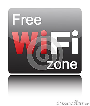 Free wifi zone Vector Illustration