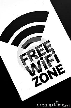 Free WiFi zone Stock Photo