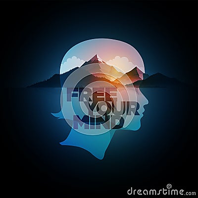 Free Your Mind Vector Illustration