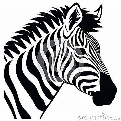 Free Zebra Head Silhouette Vector Clip Art Download Stock Photo