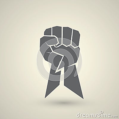 Freedom concept. vector fist icon Vector Illustration