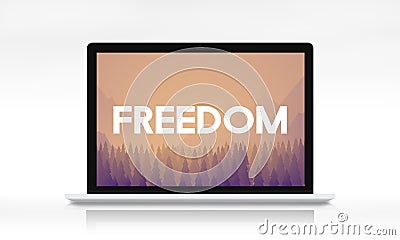 Freedom Courage Inspiration Passion Concept Stock Photo