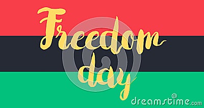 Freedom Day With Flag Stock Photo