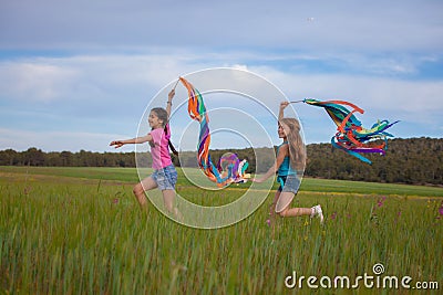 Freedom, healthy summer kids Stock Photo