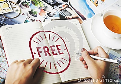 Freedom Lifestyle Text Free Concept Stock Photo