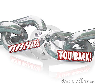 Freedom Nothing Holds You Back Chain Links Breaking Free Stock Photo