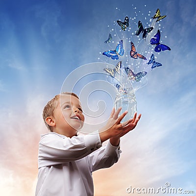 Freedom, peace and spirituality Stock Photo