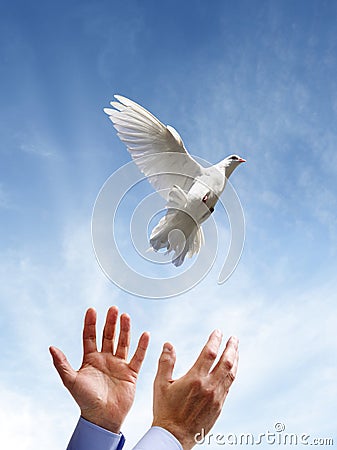 Freedom, peace and spirituality Stock Photo