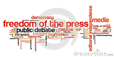 Freedom of the press Cartoon Illustration