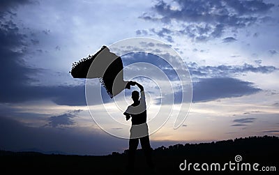 Freedom sign Stock Photo