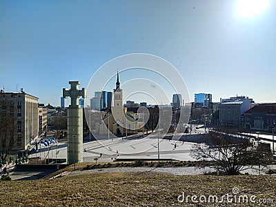 Freedom Square, Tallinn Stock Photo