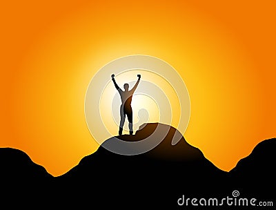 Freedom and success Vector Illustration