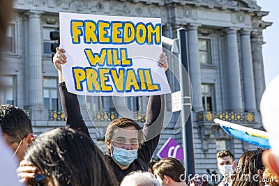 Freedom will prevail Editorial Stock Photo