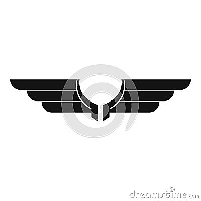 Freedom wings icon, simple style Vector Illustration