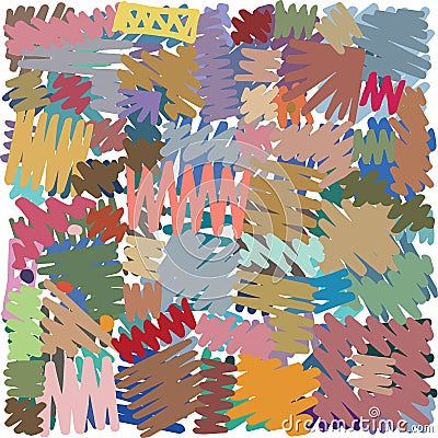 Freehand scribbles based overlapping marker lines based pattern Vector Illustration