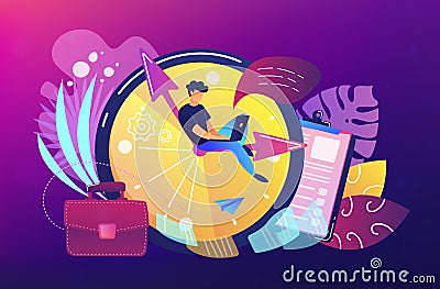 Time management concept vector illustration. Vector Illustration