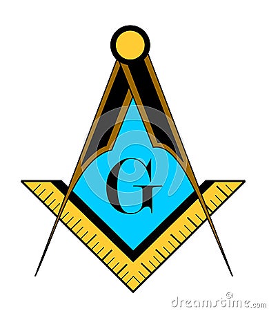 freemason symbol Cartoon Illustration