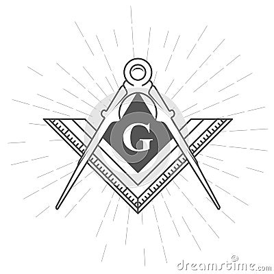 Freemason symbol - illuminati logo Vector Illustration