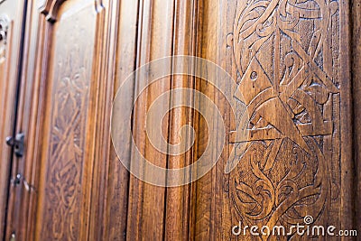 Freemasonry door entrance detail Stock Photo